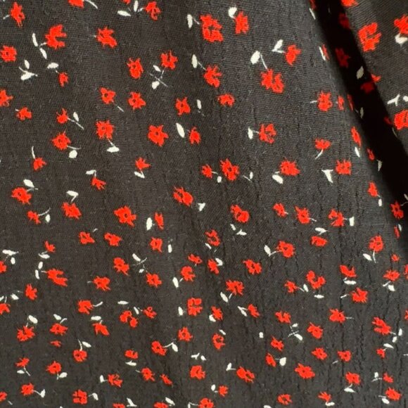 Zara Black Floral Print Blazer Tuxedo Skort Dress Womens Size Small Long Sleeves - Picture 4 of 8